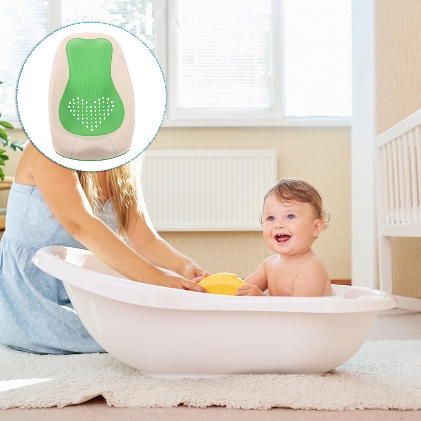 UPKOCH Badewannensitz für Junge Mädchen Rutschfester Unterseite Sitz und Liegeposition Tragbar und Leicht Erhöhte Position für Hygiene Erleichtert Eltern das Baden