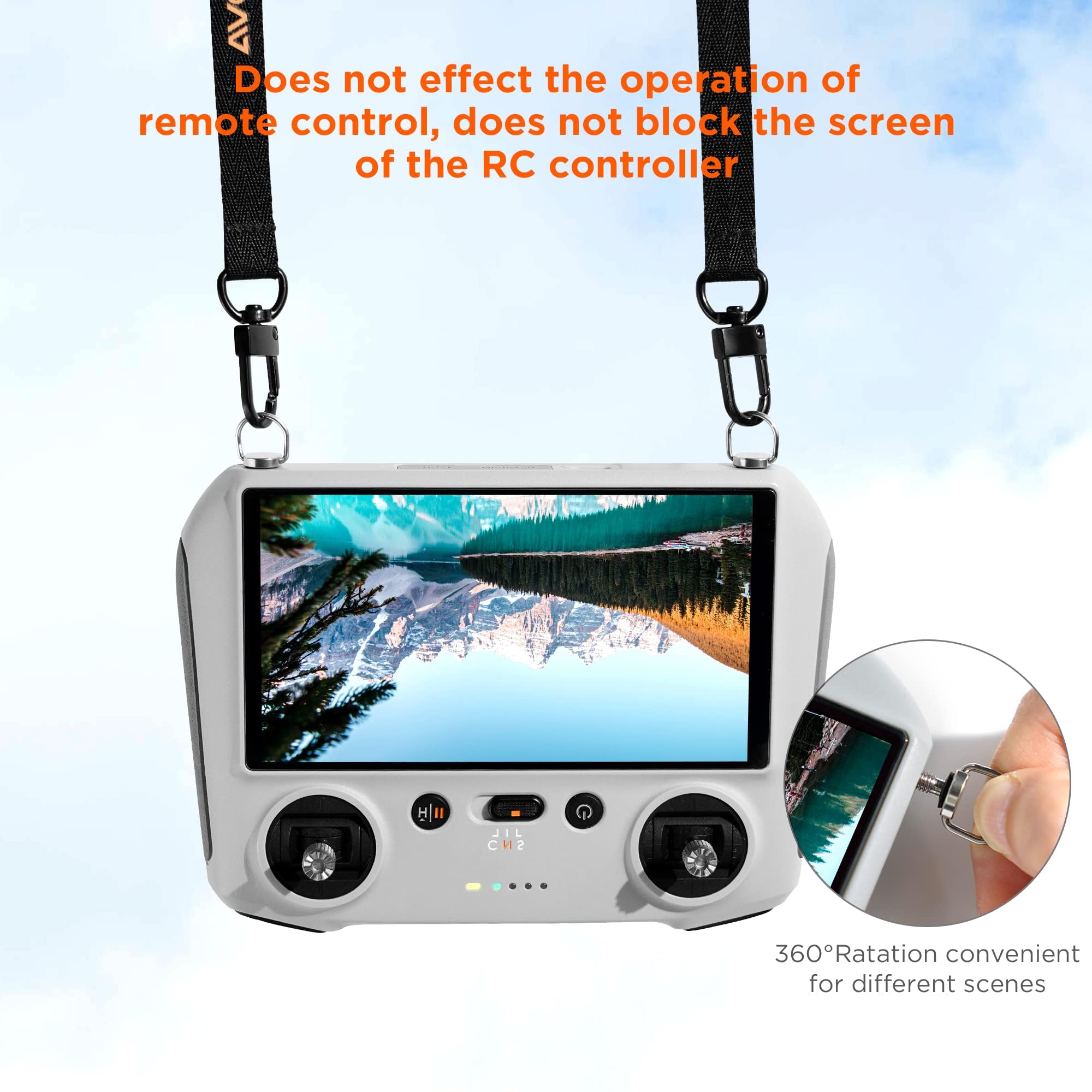 Cinghia A Tracolla CYNOVA Per Telecomando DJI Mini 4 Pro / RC 2 / RC Pro – Regolabile Fino A 132 Cm, Con Viti In Alluminio CNC, Accessorio Di Sicurezza - 4