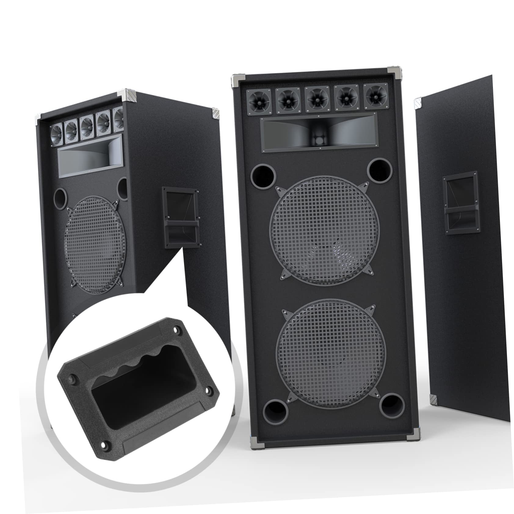 DOITOOL 8 Piezas Mango Estéreo Almohadilla De Agarre Del Altavoz Manija Del Amplificador Cubierta Del Mango Del Altavoz Altavoces Portatiles Asas De Antideslizante Audio Abdominales