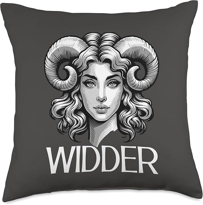 Astrological Sign Aries Birthday March April Ascendant Throw Pillow