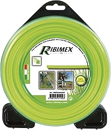 Ribimex Filo Quadrato per Decespugliatore in Nylon Alta Densità, 30 m, Blister da 450 g, Ø 4 mm, Resistente per Uso Intensivo - Prdfb030X40Cr