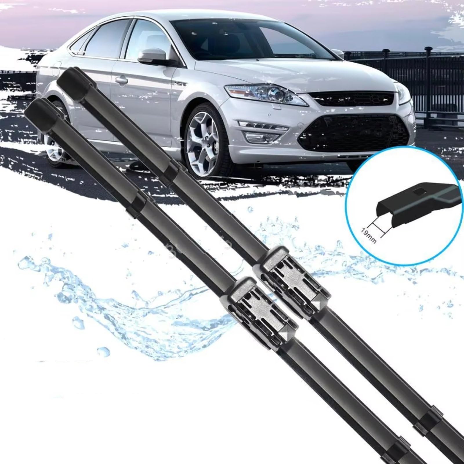 Escobillas Compatible Con Ford Para Mondeo Para MK4 2007 2008 2009 2010 2011 2012 2013 Parabrisas Delantero Lavado De Parabrisas Para Automóvil Escobillas De Limpiaparabrisas