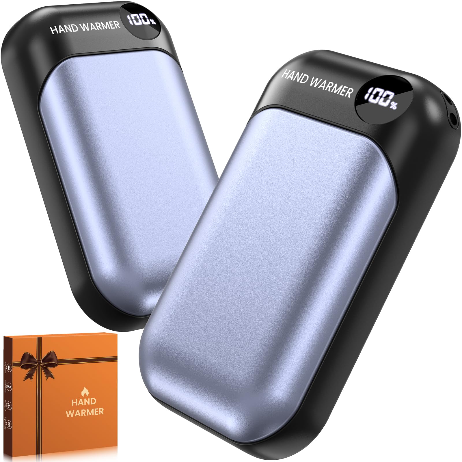 Scaldamani Ricaricabile Con Torcia 2 Pack, Scalda Mani Portatile Elettrico, Scal