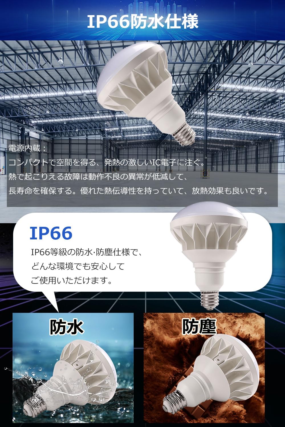 Amazon | 【超高輝度5000lm】LEDバラストレス水銀灯 E26口金 25W 電球