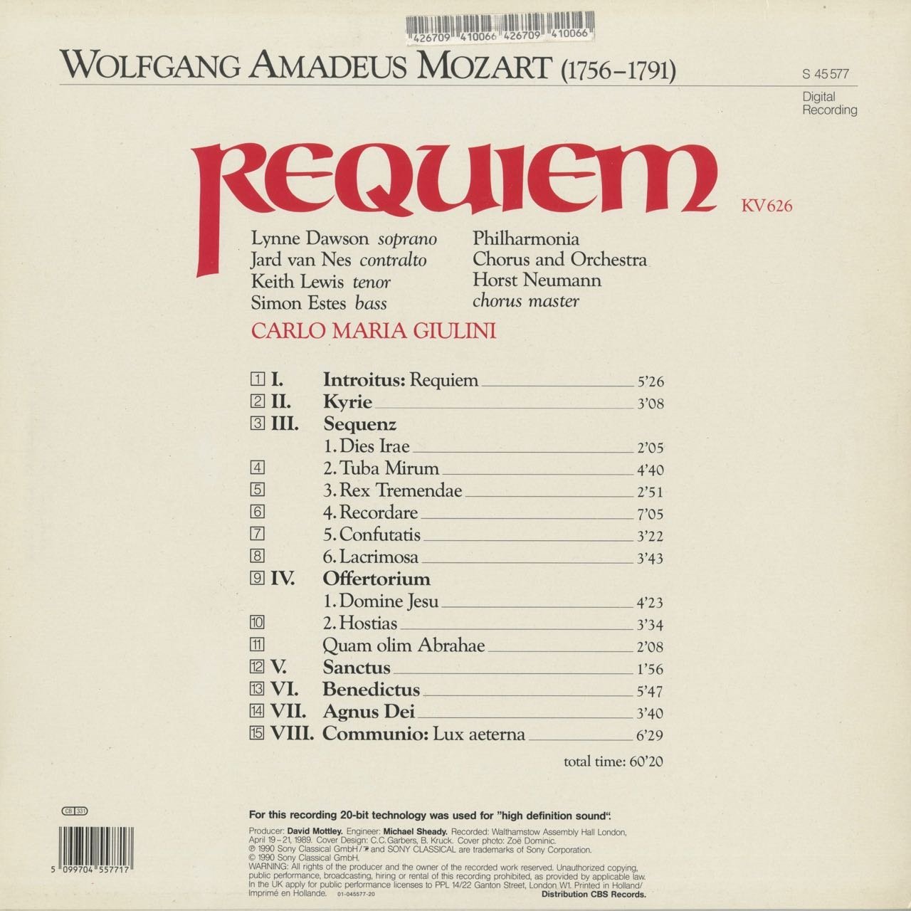 Amazon.co.jp: モーツァルト Mozart レクイエム Requiem K.626 SONY