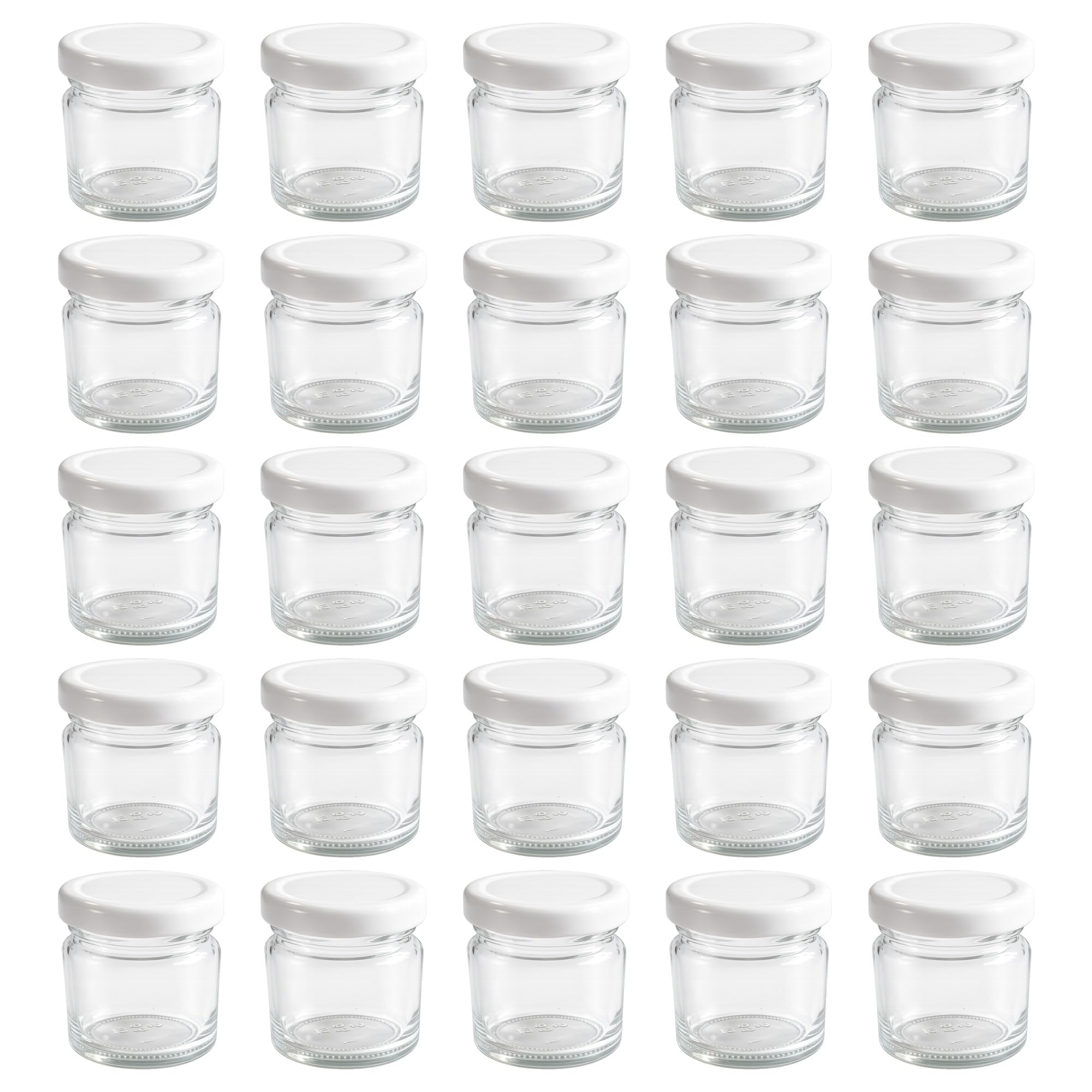Lot De 100 Mini Pots Verre 53 Ml TO 43 – Couvercles Dorés – Idéal Miel, Confiture, Caviar, Épices