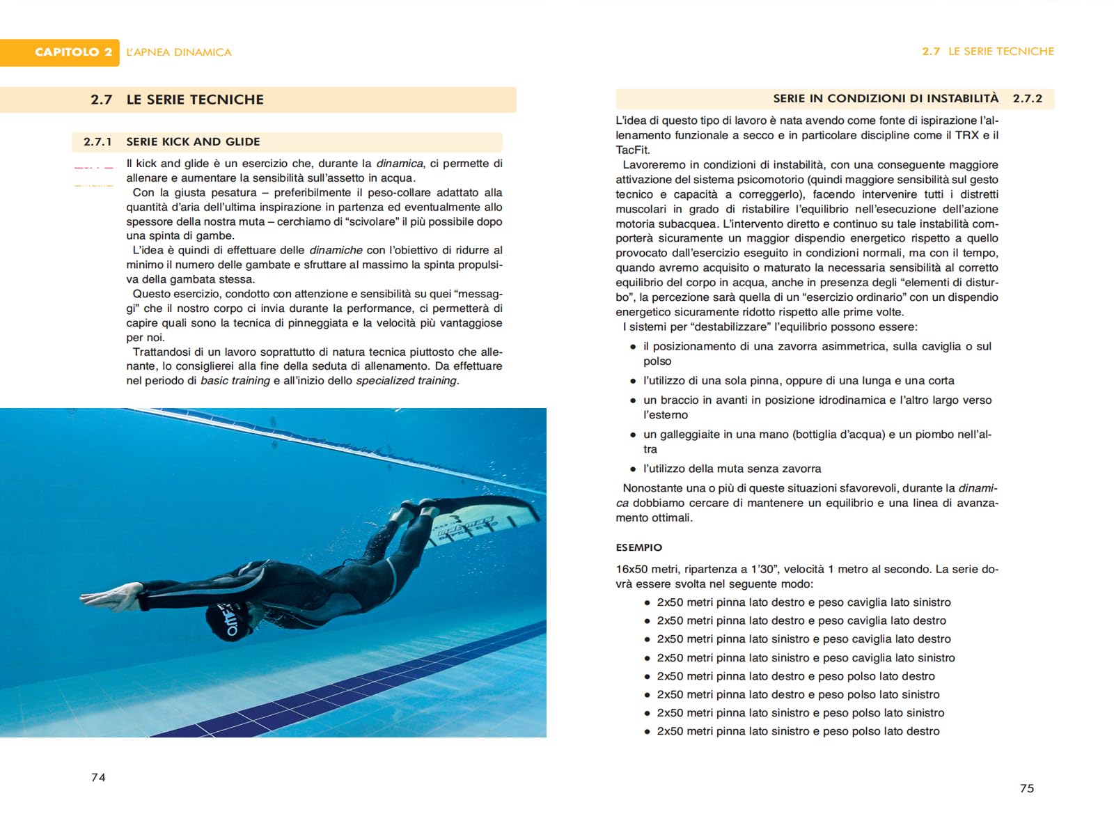 Allenamento specifico per l'apnea. Apnea profonda, statica e dinamica