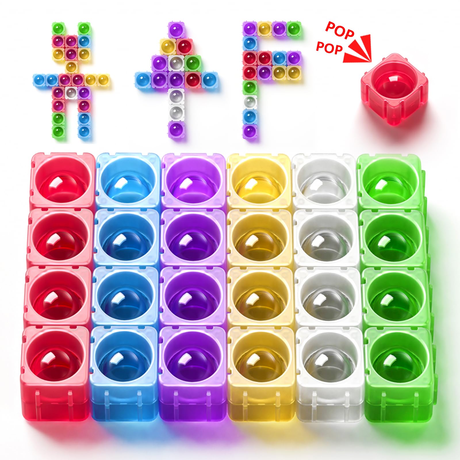 Amazon.com: Fidget Toys for Kids, Transparent Silicone Popper DIY