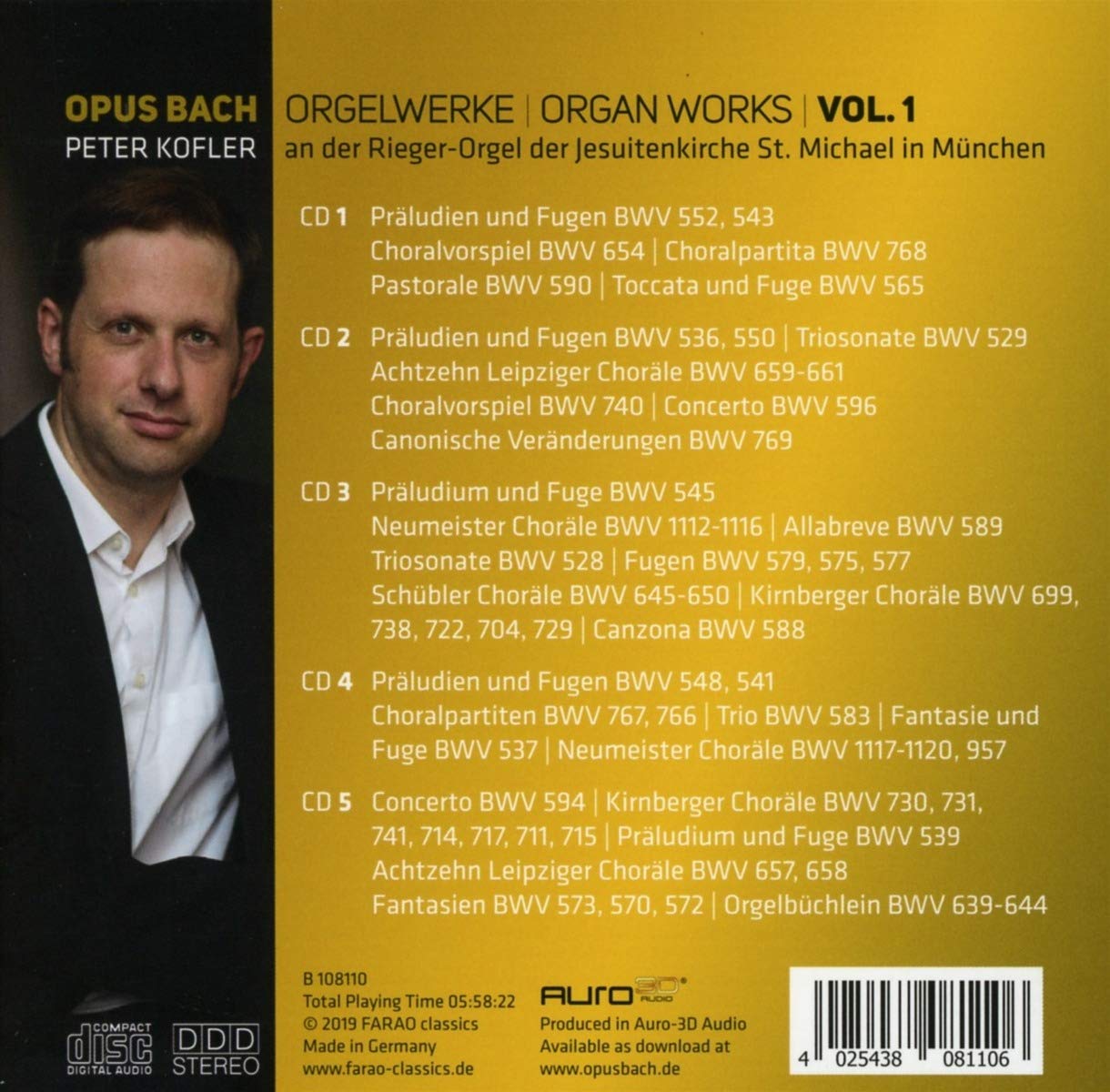 Opus Bach - Orgelwerke Vol. 1