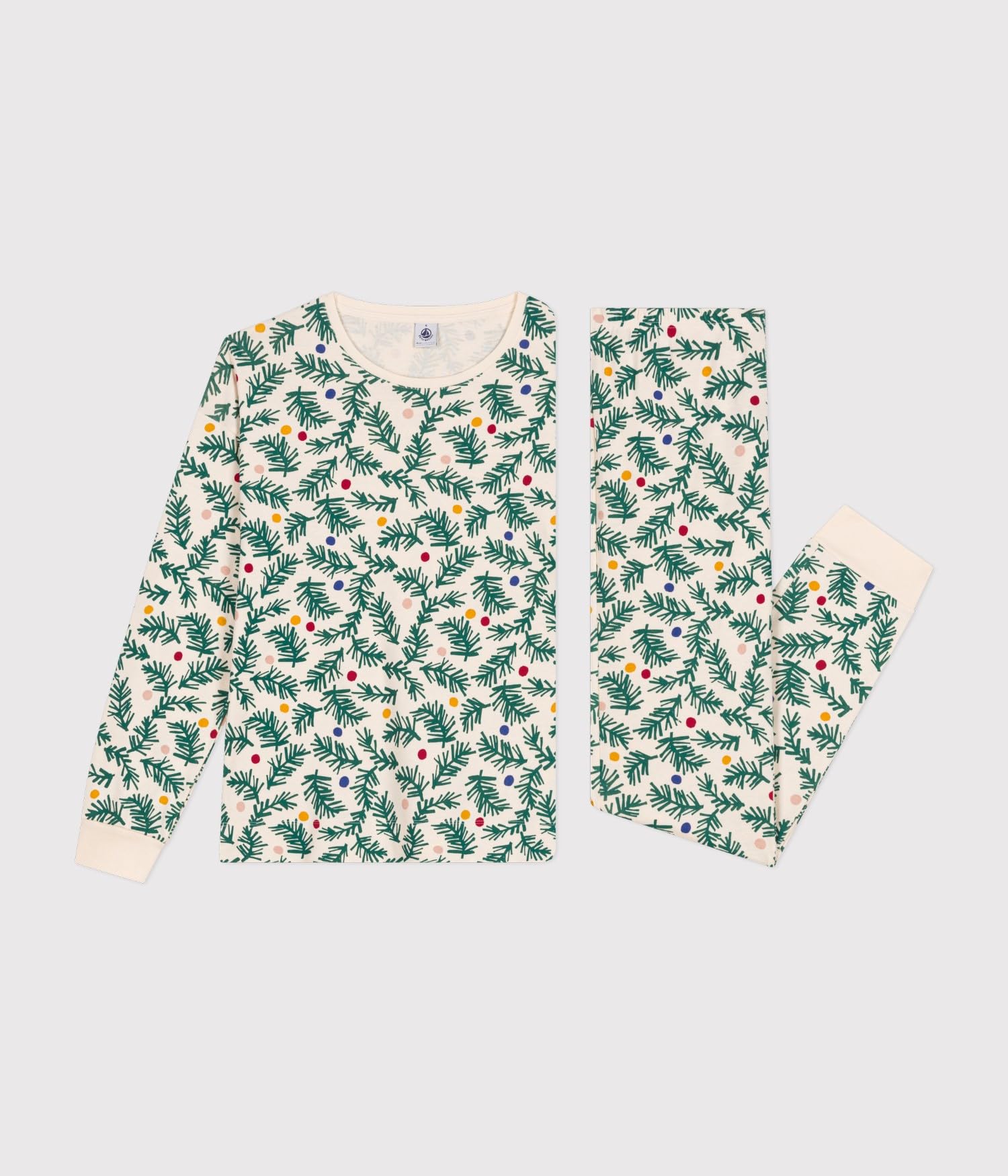Petit Bateau Piżama damska z długim rękawem Avalan/Multico L, Avalane/Multico, L