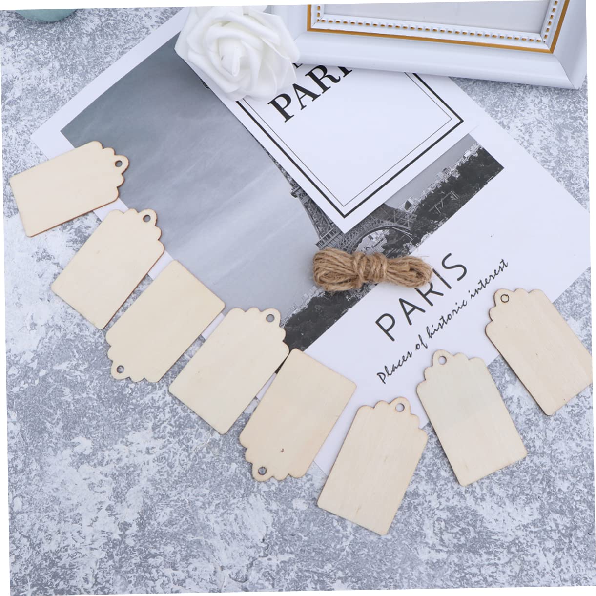 CIMAXIC Hanging Note Board 100pcs Decor Wood Piece Easy Assemble Home Wall Dec