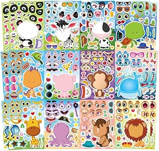 ملصقات للأطفال، ستيكرات أنشطة يدوية وألعاب للأطفال، 48 قطعة