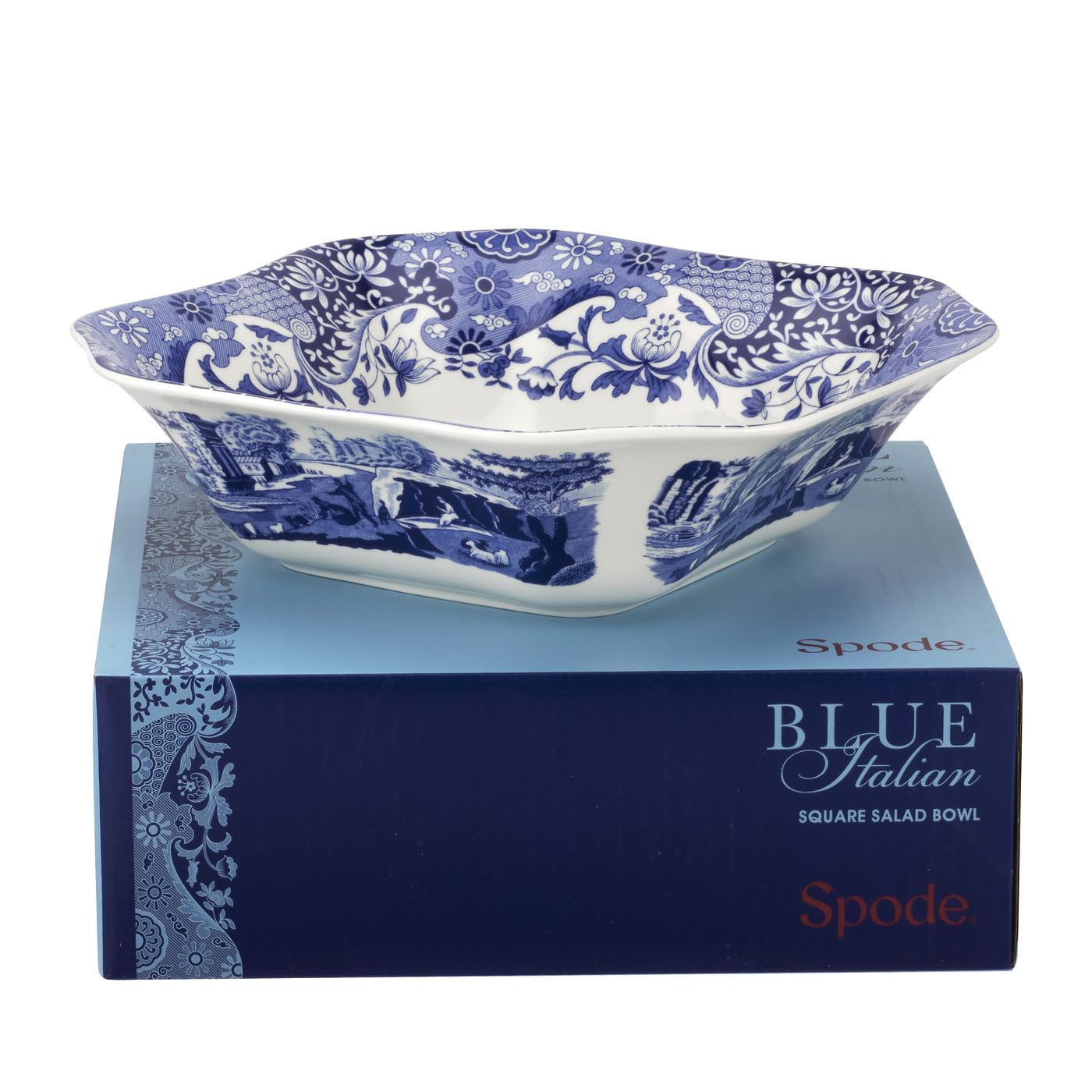 Spode　ブルーイタリアン　スクエアボウル Amazon.com | Spode Blue Italian Square Serving Bowl: Salad Serving