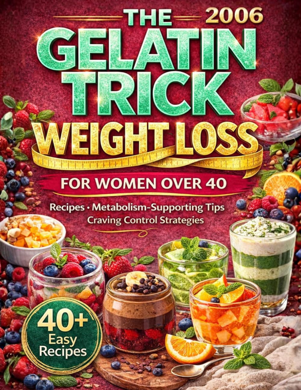 The Gelatin Trick Weight Loss For Women Over 40: Quick and Easy Gelatin Recipes to Crush Cravings, Feel Fuller Longer, and Support a Healthier Metabolism