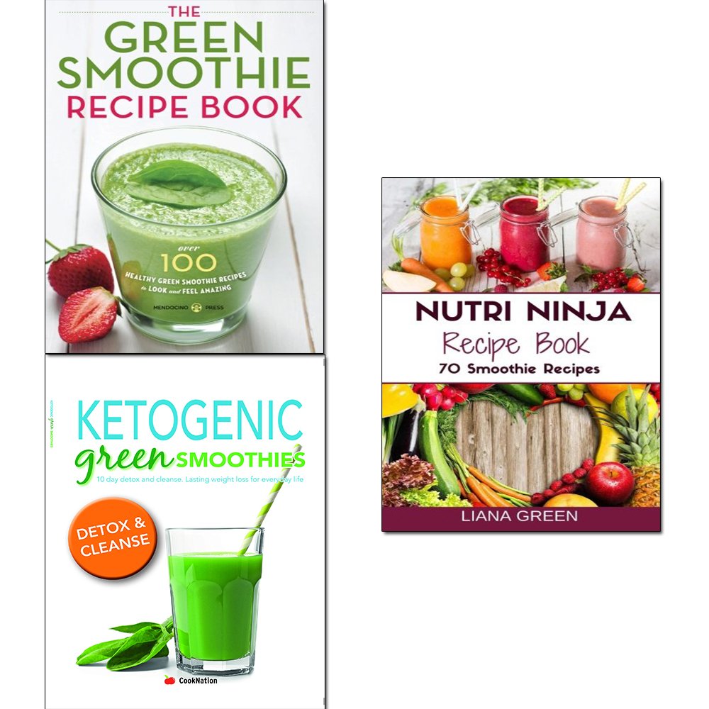 Nutri ninja, green smoothies recipe book and 10 day detox 3 books