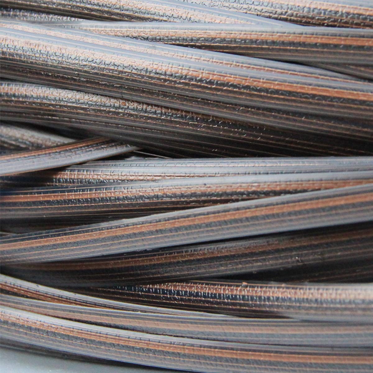 Queenbox 500g (50m) Gradient Flat Rattan Weaving, 8mm Width Synthetic Rattan Repair Knit Material Plastic Rattan for Art Craft DIY Handmade Furniture, 03 Coffe Black-image-9