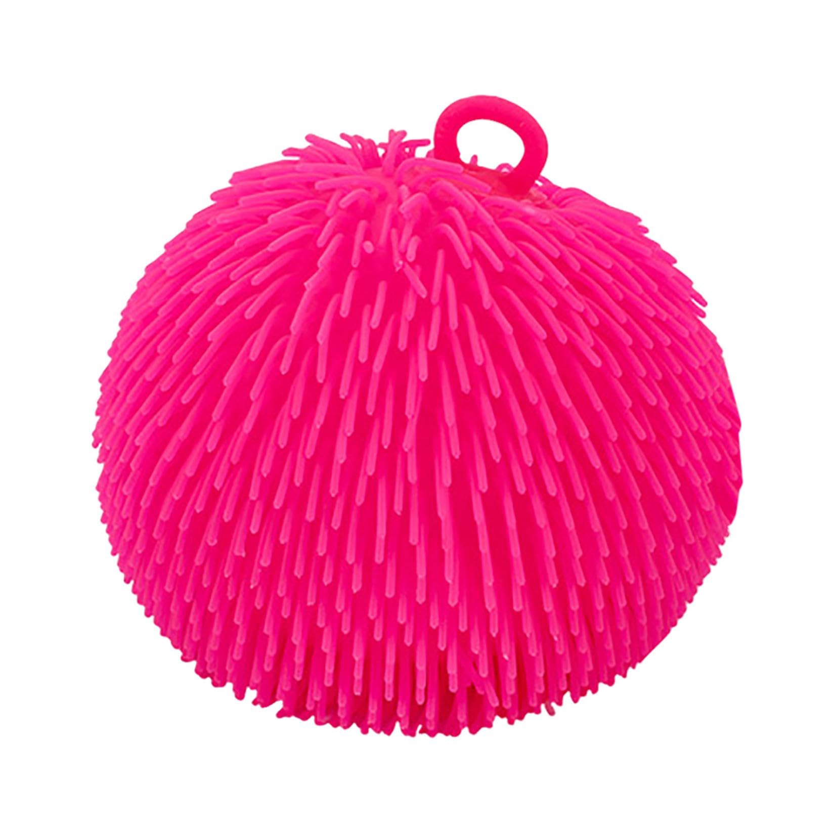Puffer Balls Soft Squeezable Spiky Toy, 23 Cm Stress Stretchy Sensory Ball Spiky Stress Relief and Sensory Stimulation for Fun Fidget Anxiety Game Classroom Prizes Party Favors (Pink)