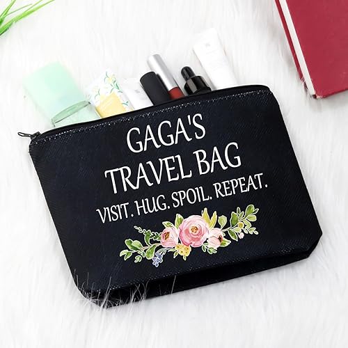 Miniatura 5 de Gaga Gift Gaga Bolsa de maquillaje Gaga Regalo de Apreciación de la Abuela Neceser de Viaje para Gaga, Viajes de Gaga Negro, Moderno