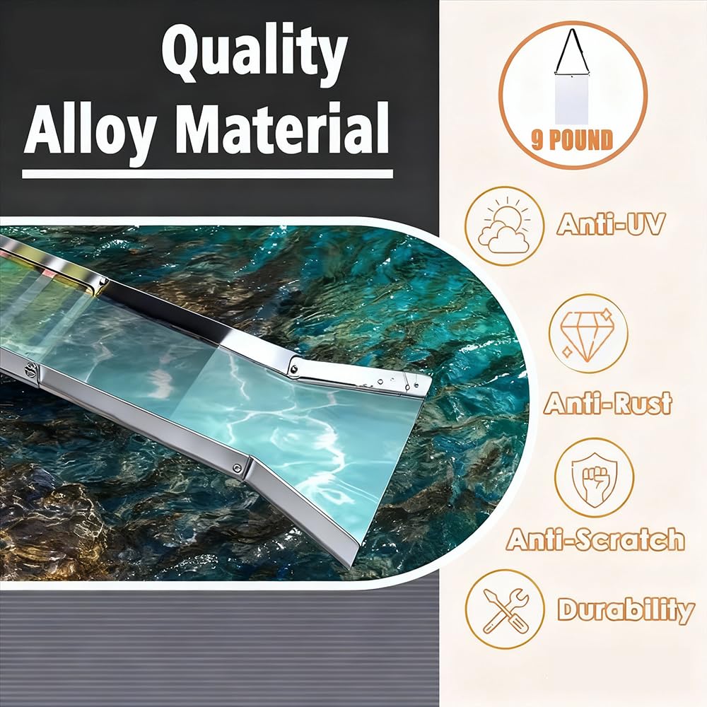 Juego Completo Lavar Oro,Planta Portátil Lavar Oro,Juego Completo Canaletas Lavar Oro Aleación Aluminio,19 Piezas,con Diseño de Cuerda de Mano Caja Esclusa Plegable 50 Pulgadas,para Minería de Río