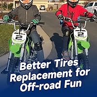 Vista 3 de FVRITO Reemplazo del conjunto de rueda trasera para Razor MX500 MX650 SX500 Mini Dirt Rocket Bike 2.50-10 2.50x10 Tubo de neumático Llanta de cadena