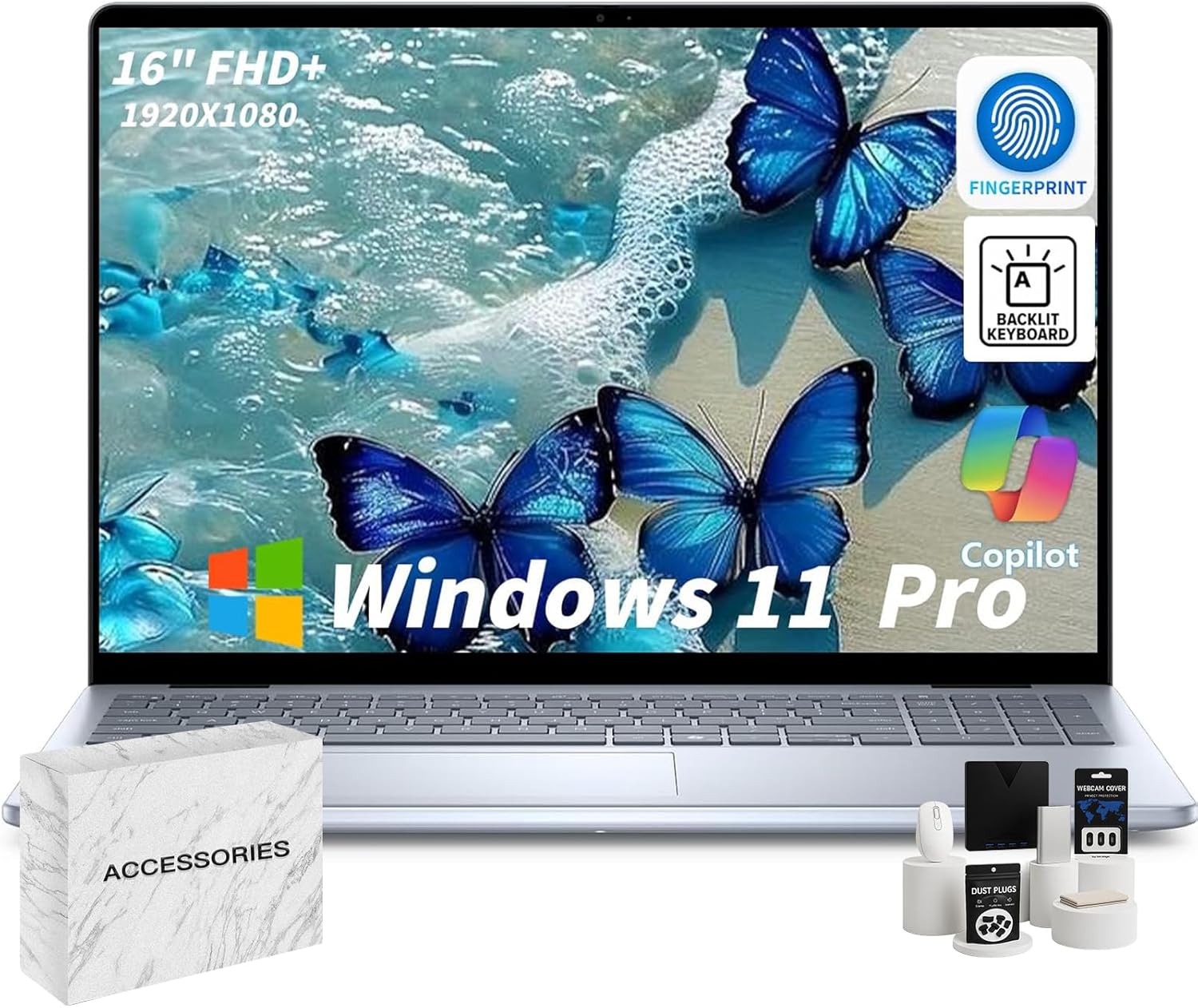 Dell 16 Touchscreen Laptop Computer • FHD+ 300nits Display • Intel Core 7 150U • CPU AI Copilot • Fingerprint • Backlit KB • Win 11 Pro PC w/Accessoires for Business & Students(32GB DDR5, 1TB SSD) Dell 16 Touchscreen Laptop Computer • FHD+ 300nits Display • Intel Core 7 150U • CPU AI Copilot • Fingerprint • Backlit KB • Win 11 Pro PC w/Accessoires for Business & Students(32GB DDR5, 1TB SSD)