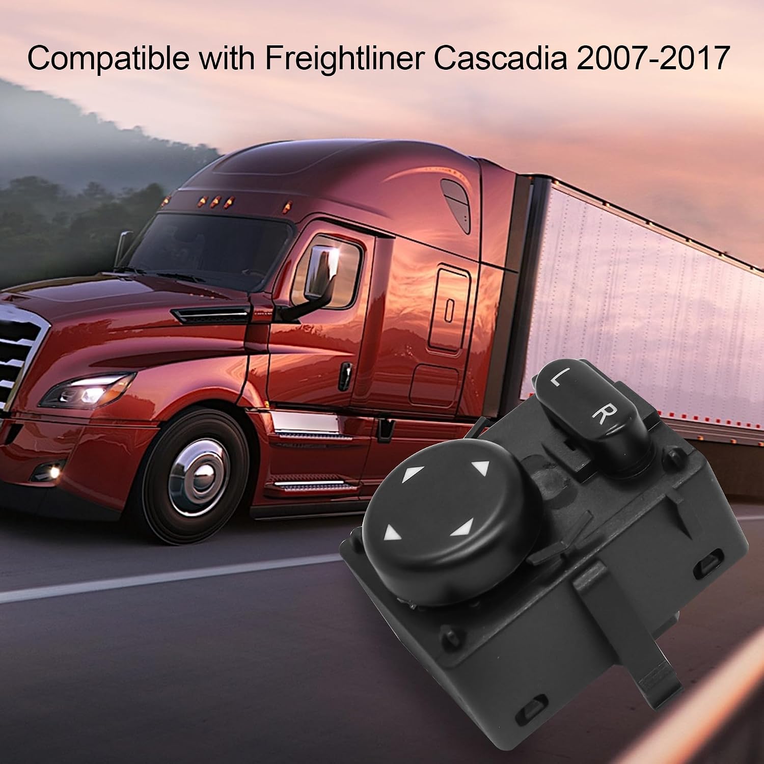 Heavy Duty Power Mirror Switch Front Driver Side 10Pin Compatible with Freightliner Cascadia 2007-2017 Replace 901-5202 DTL15829700 15829700SR