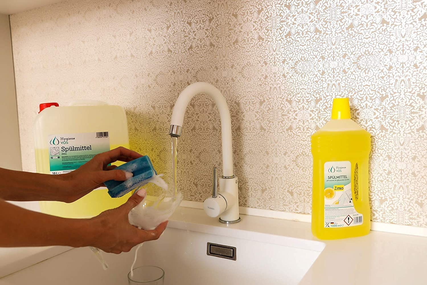 Hygiene Vos Detersivo per lavastoviglie Citro 5 Litri Ecologico ad alto potere sgrassante Detersivo perfetto per gastronomia, industria e casa
