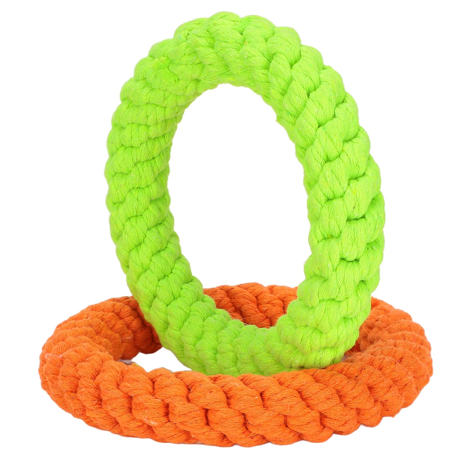 Cyrank Dog Rope Toy, 2PCS Dog Chew Toys Indestructible Cotton Rope for Teething Cleaning Small Medium Large Dogs