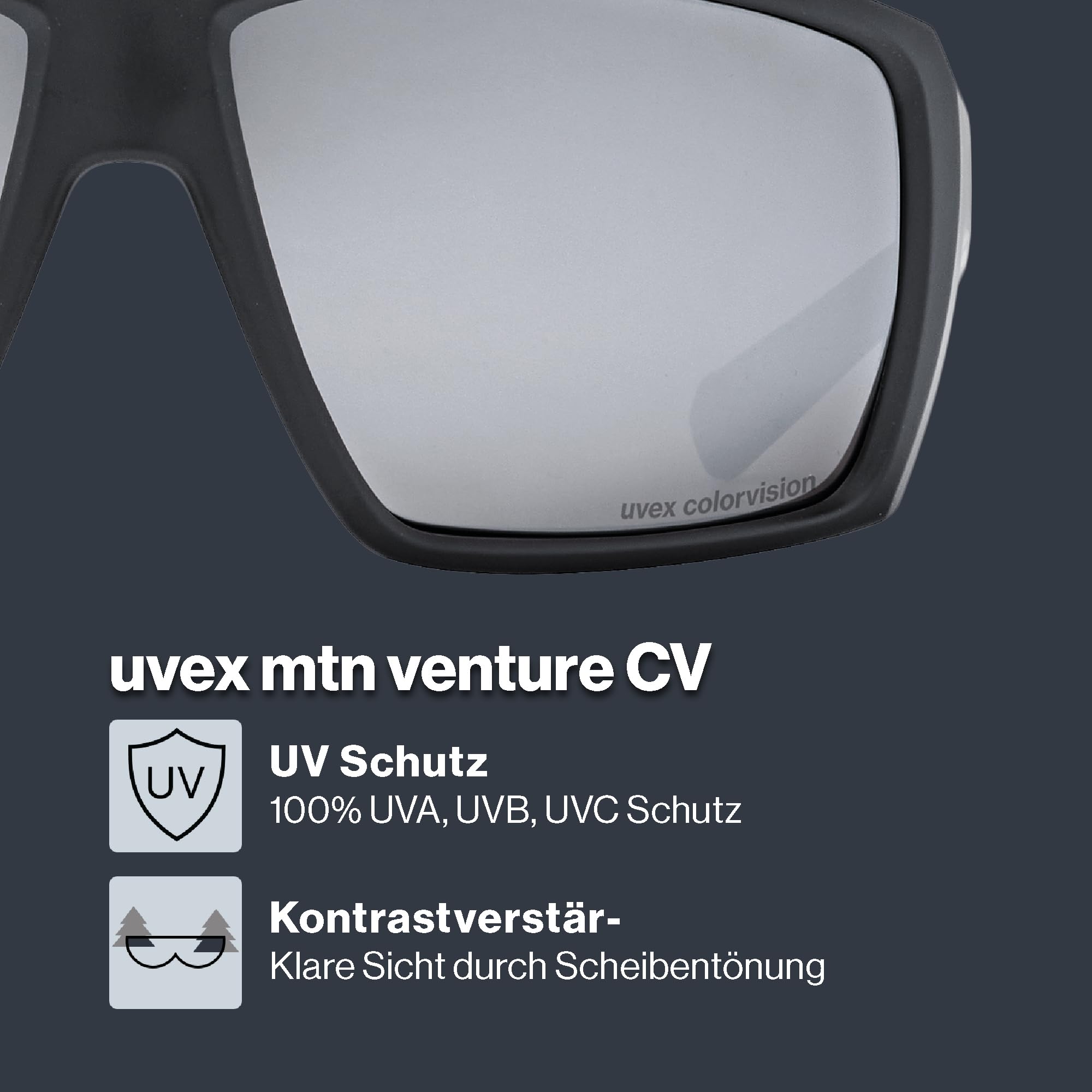 uvex mtn venture CV Sportbrille Damen Herren Sonnenschutz kontraststeigernd