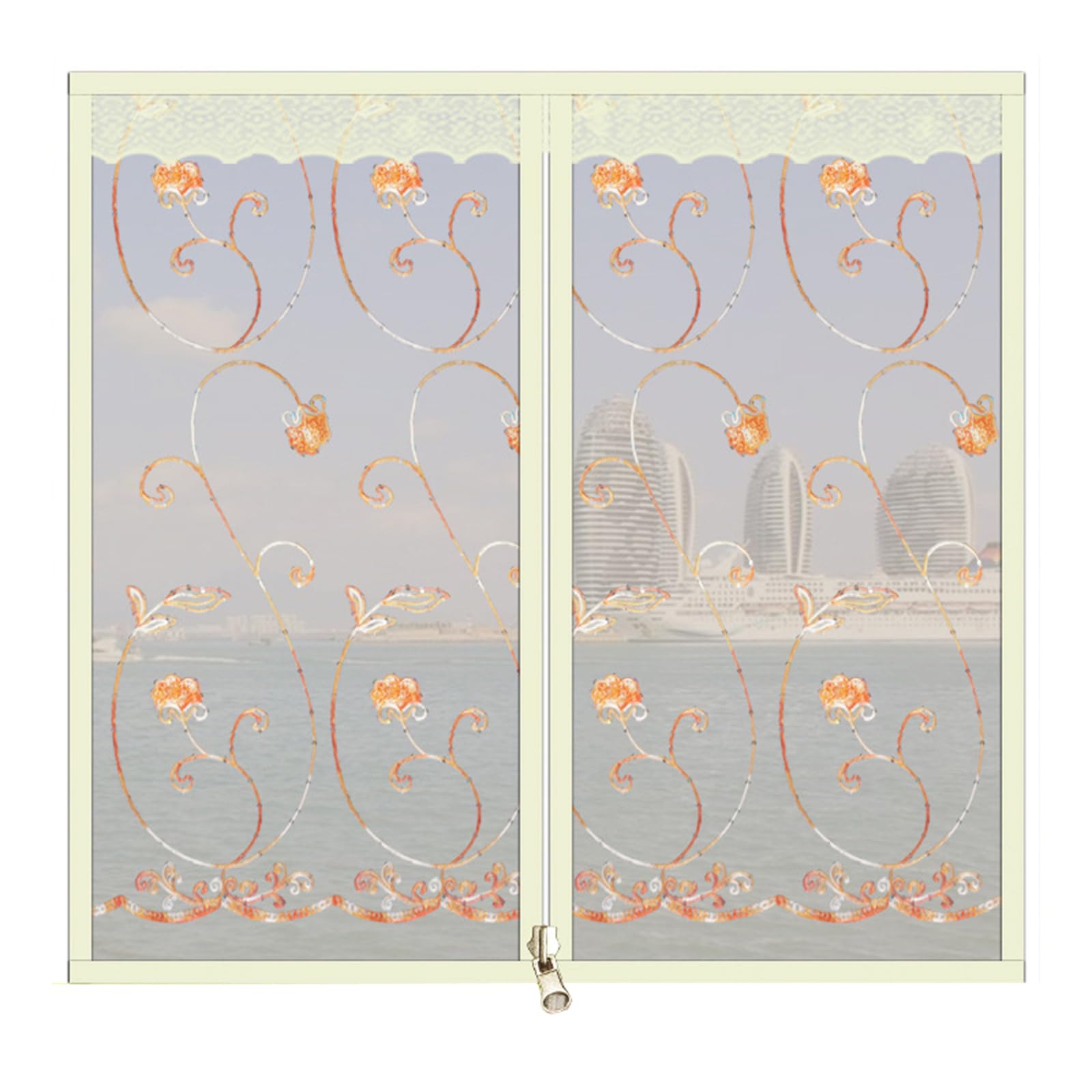 Nucelit Zipper Door Curtain Household Multifunction for School Toilet Supplies Door Curtain