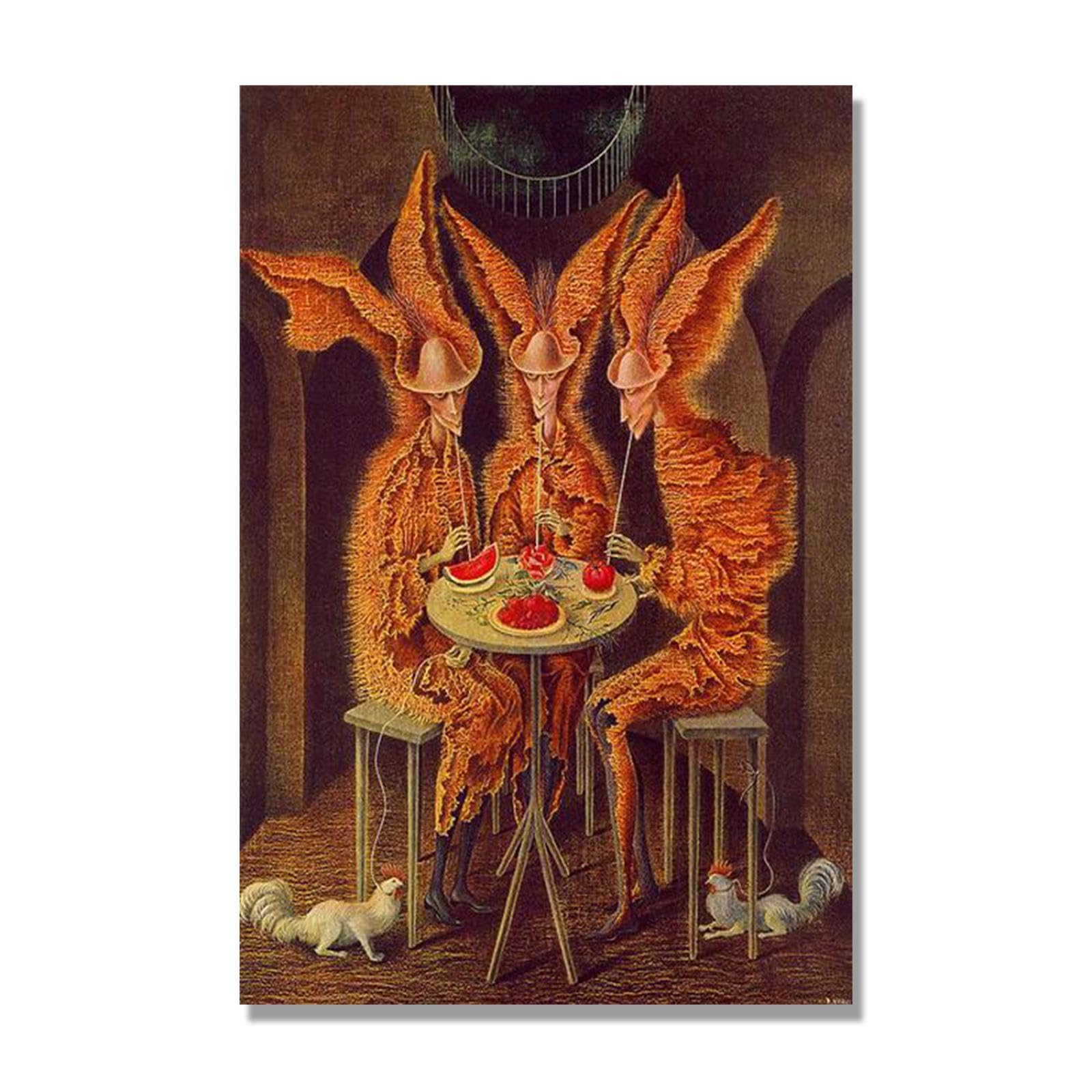 NHLDZYH Famous Paintings Wall Art, (Vegeta Vampires) by Remedios Varo, Canvas Print Poster, Abstract Art Picture for Living Room Bedroom Home Decor 80x120cm-31.5x47.3in Only Canvas