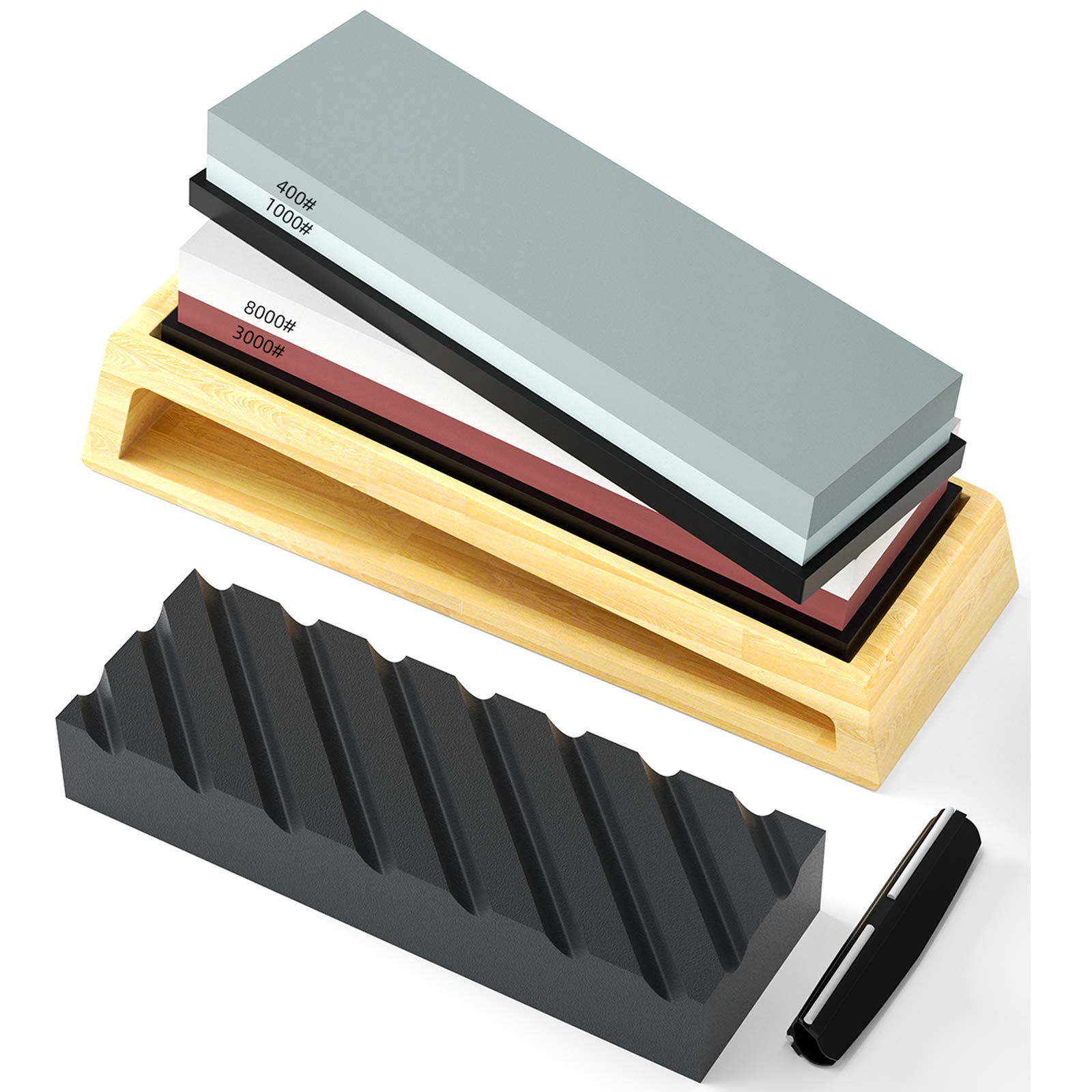 Buy HOSOM Sharpening Stone Set 400/1000, 3000/8000 Grit, Japanese Whetstone Kit Include