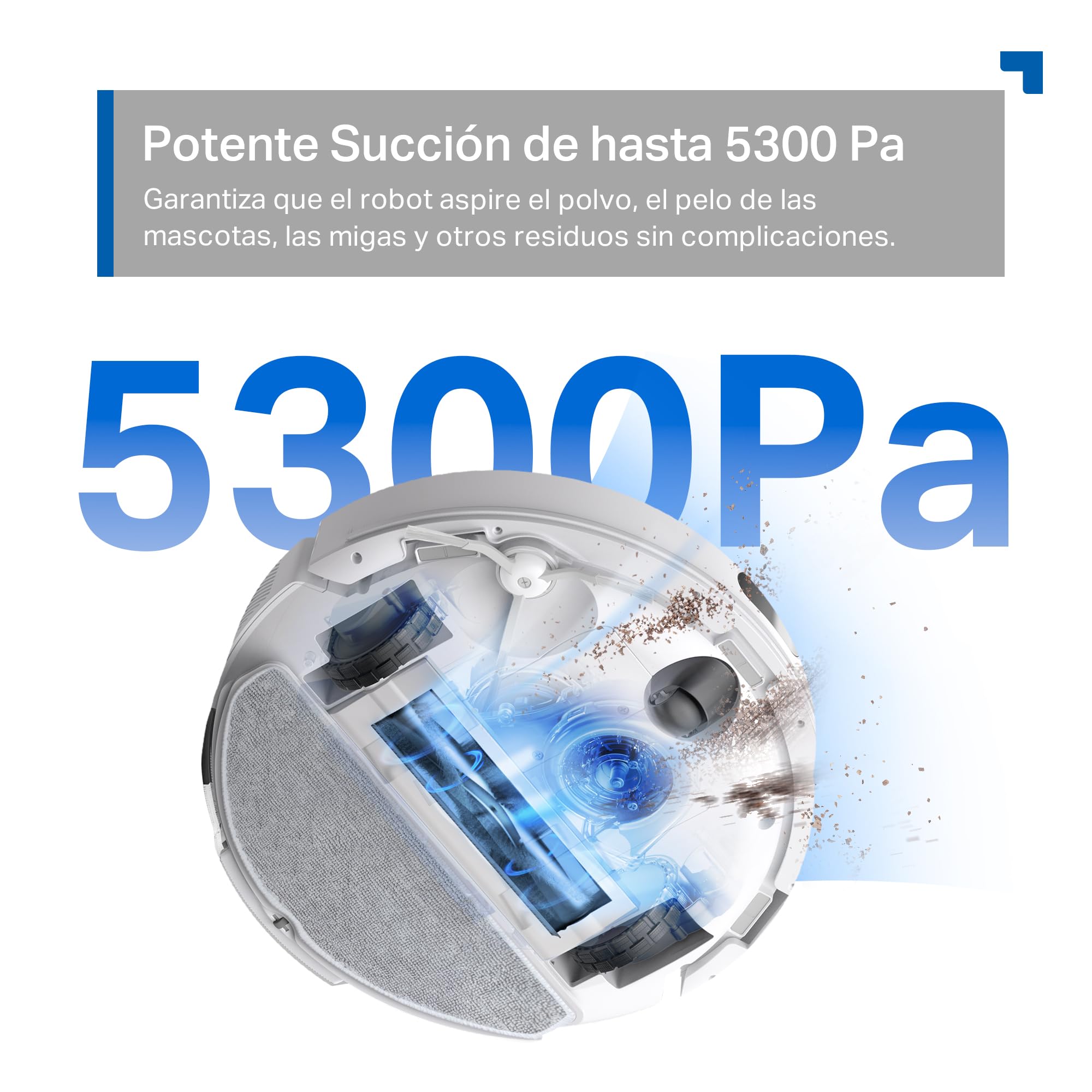 Tapo Robot odkurzający 4 w 1 RV30Max Plus automatyczne opróżnianie, cichy i cienki, bardzo mocny 5300 Pa, nawigacja LiDAR, autonomia 150 min, dywan i sierść zwierząt
