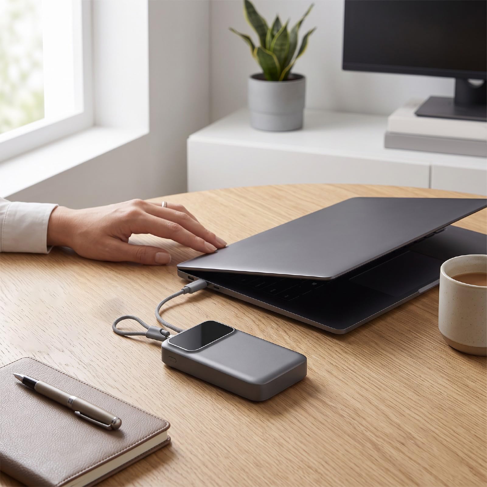 Batterie sans Fil avec écran TFT, 10000mAh 22.5W