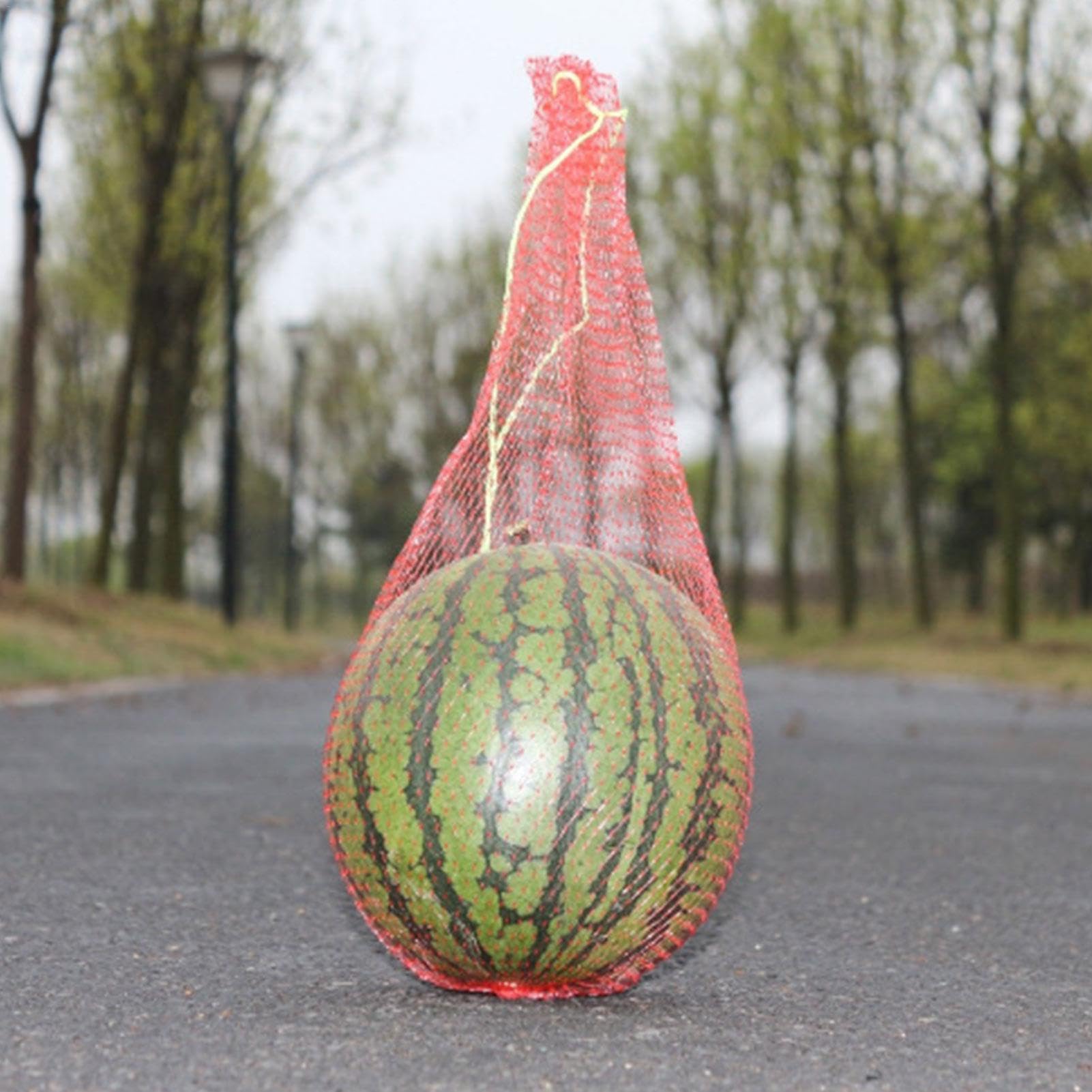 Melonen-Hängematte, Wassermelonennetze, hängende Wassermelonennetze, Netzbeutel, Netz, Honigmelonennetze mit Kordelzug, wiederverwendbare Melonen -Hängematten, Wiegen für Honigmelonen, Gurken Garten