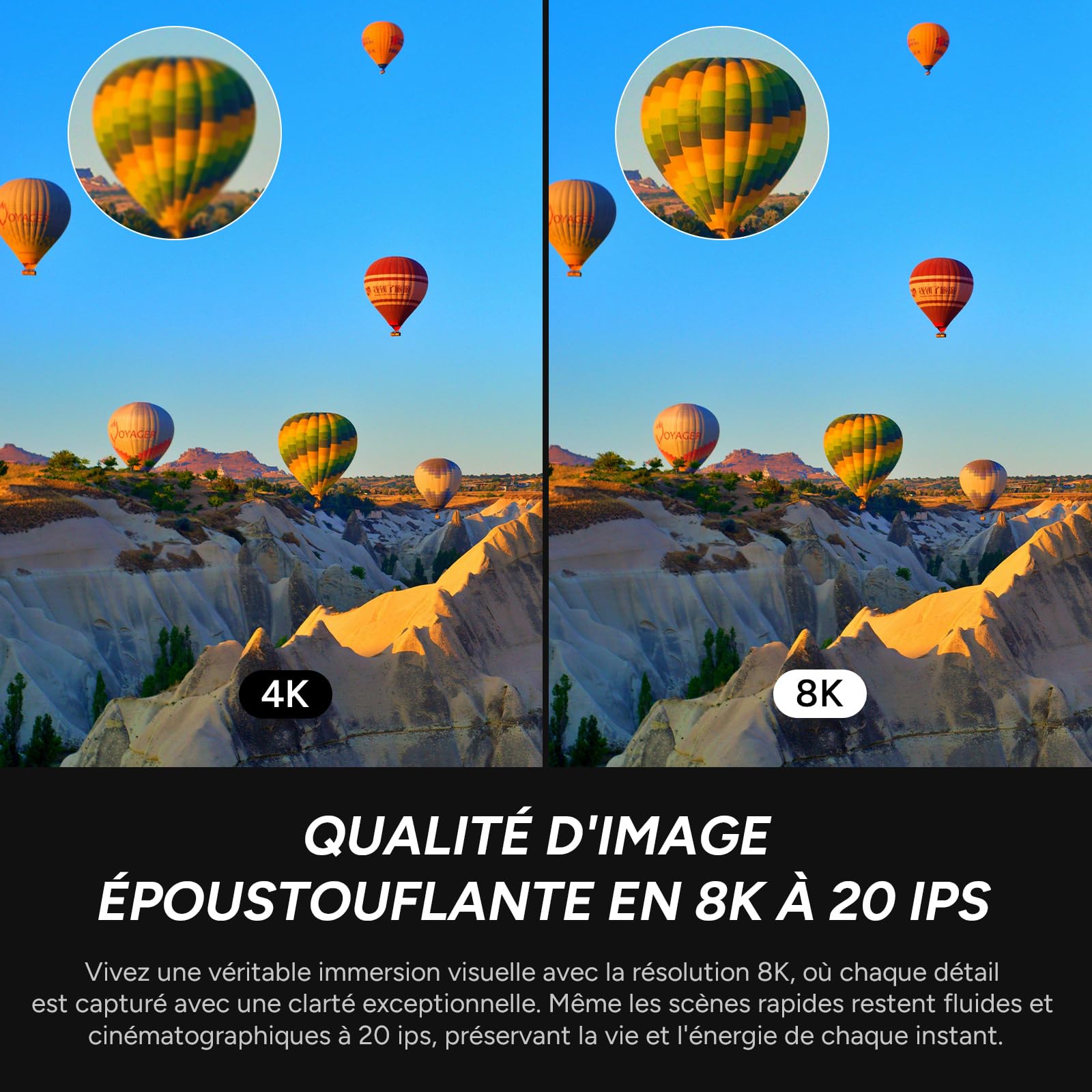 SJCAM SJ30 8K/20FPS,4K/60FPS Camera Action Dual Objectif avec Autonomie 7H | Écran Tactile Rabattable 2,51", Stabilisation Steady Motion 2.0,Camera Vlog pour Moto,Randonnée