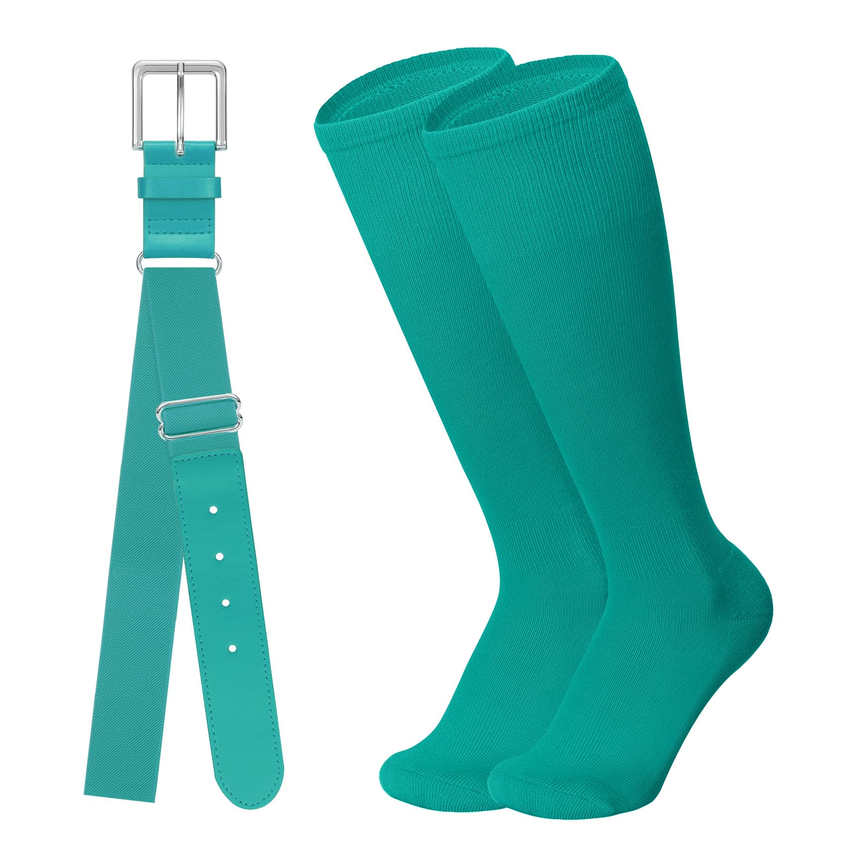 Baseball Belt and Baseball Socks Combo Set for Youth and Adult Available in 20 Colors