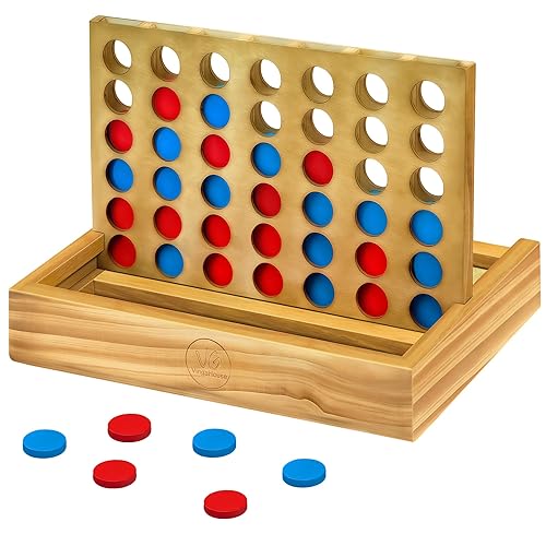 4 in Linea Gioco in Legno - Quattro Giocattoli -