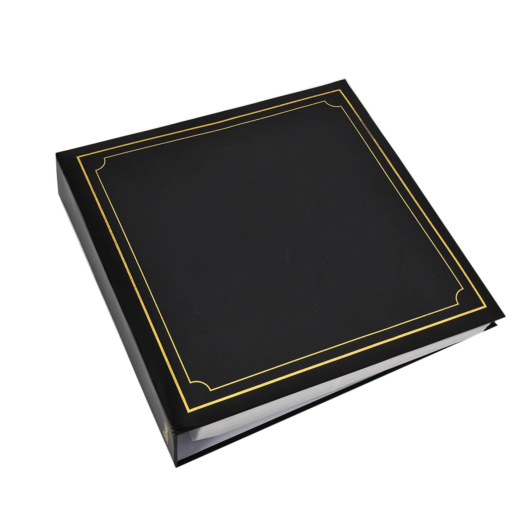 ARPAN 6x4'' Deluxe Gold Stamp Cover - Álbum de fotos grande para 500 fotos, color negro