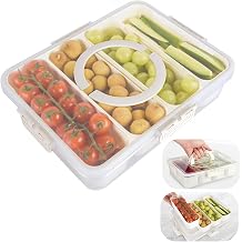Snackle Box 4 Compartment Snack Containers with Lids Small Travel Snack Tray for Beach, Tackle & On-the-Go Leak-Proof Mini Snackle Box Container rectangle