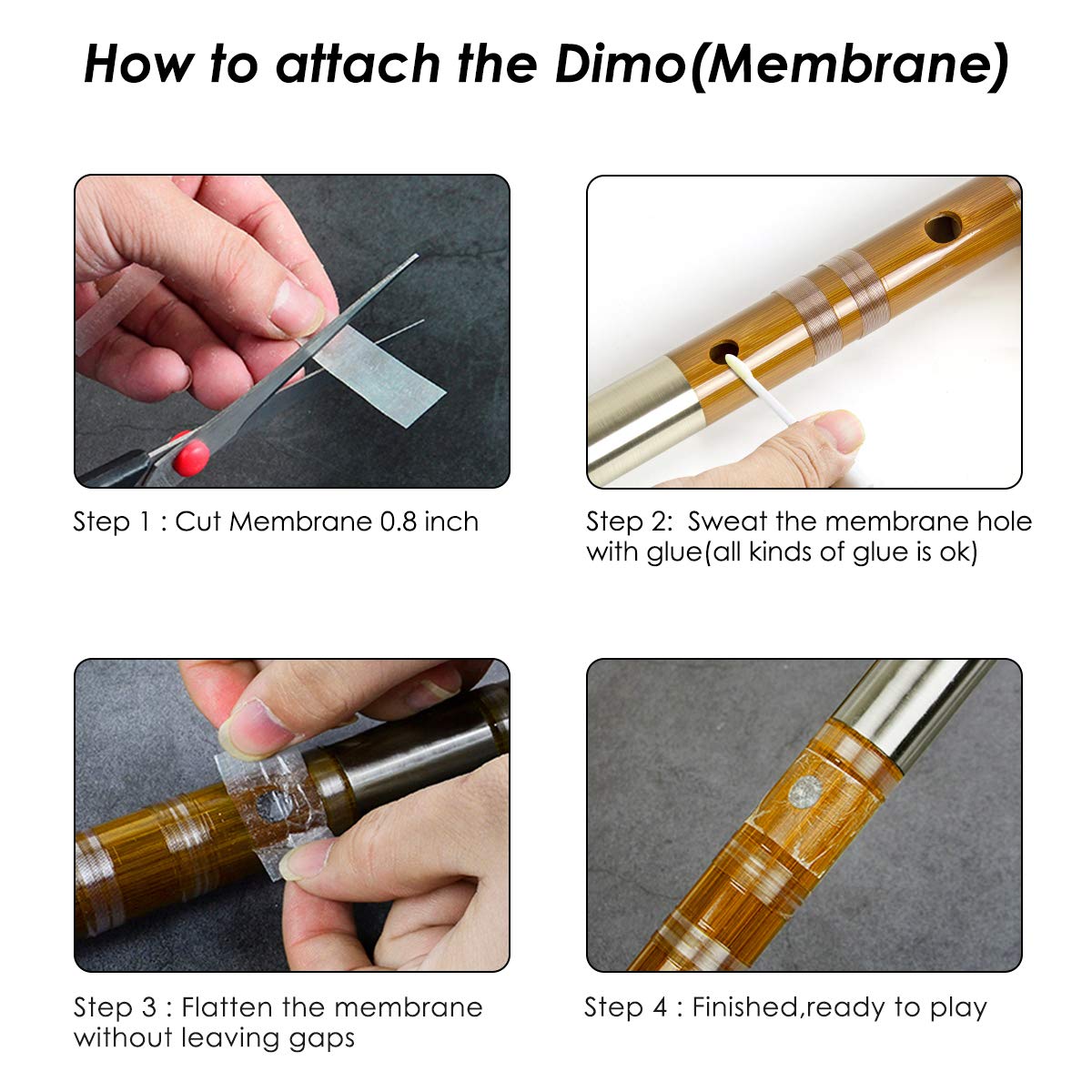 Buy Horse Bamboo Flute Dizi for Beginners Kids with free Membrane Glue