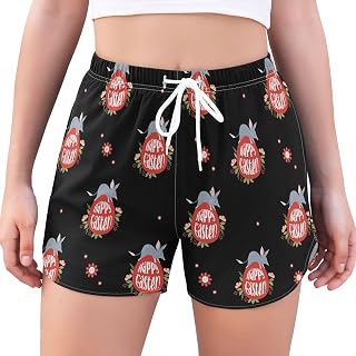 Women's Athletic Shorts Workout Running Gym Quick Dry Liner Shorts with Pockets