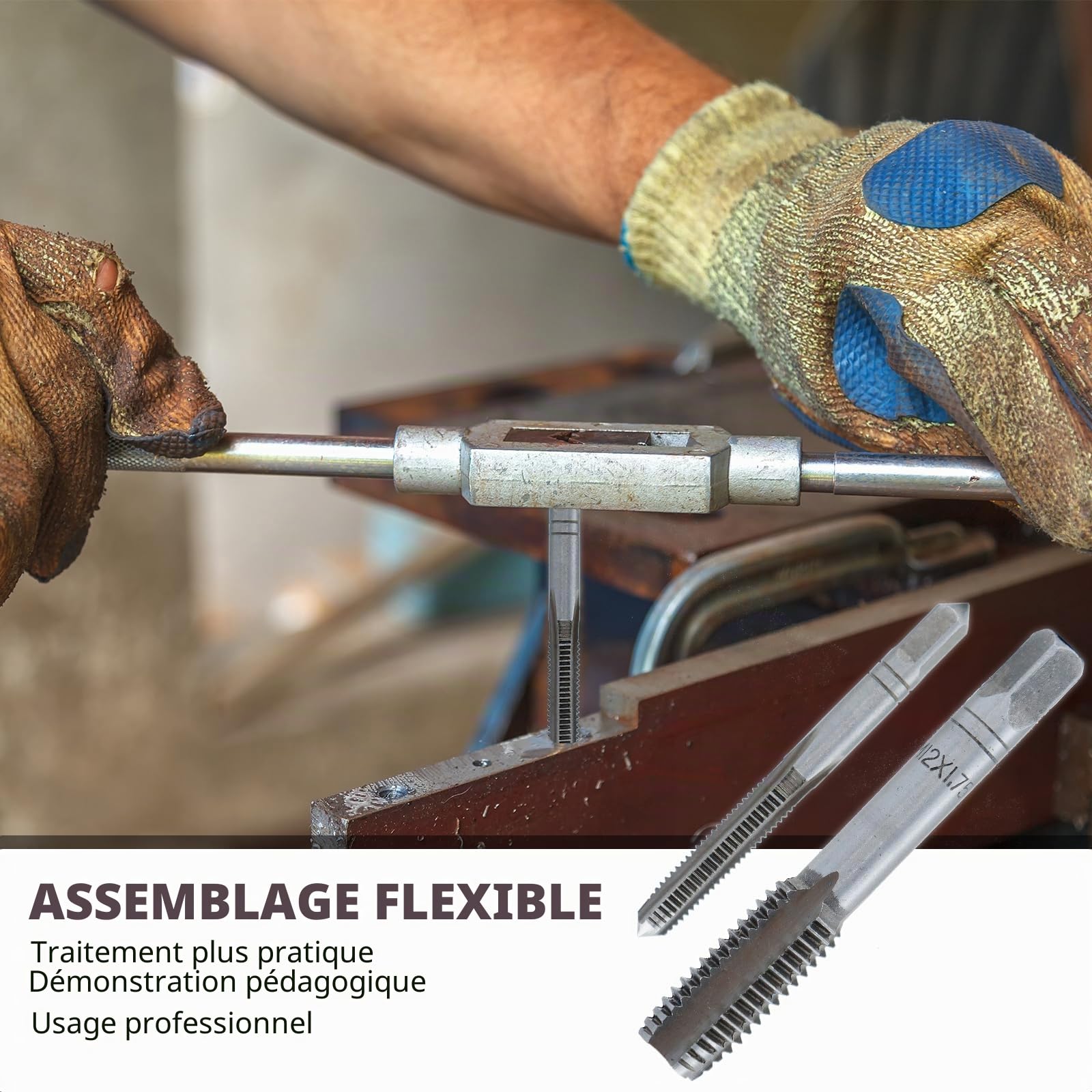 CCLIFE Coffret de Tarauds et Filières,32 pièces Kit de Filetage M3-M12 pour la Création et la Réparation de Filetage Taraudage et Filetage | Taraud et filière, avec taraud