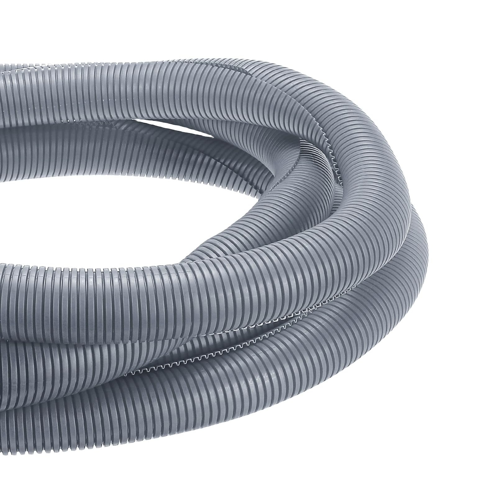 DMiotech 20ft Wire Loom Split Tubing 2 Inch, Cord Protectors from Pet Flexible Conduit Cable Management for Office Home Garden, Gray