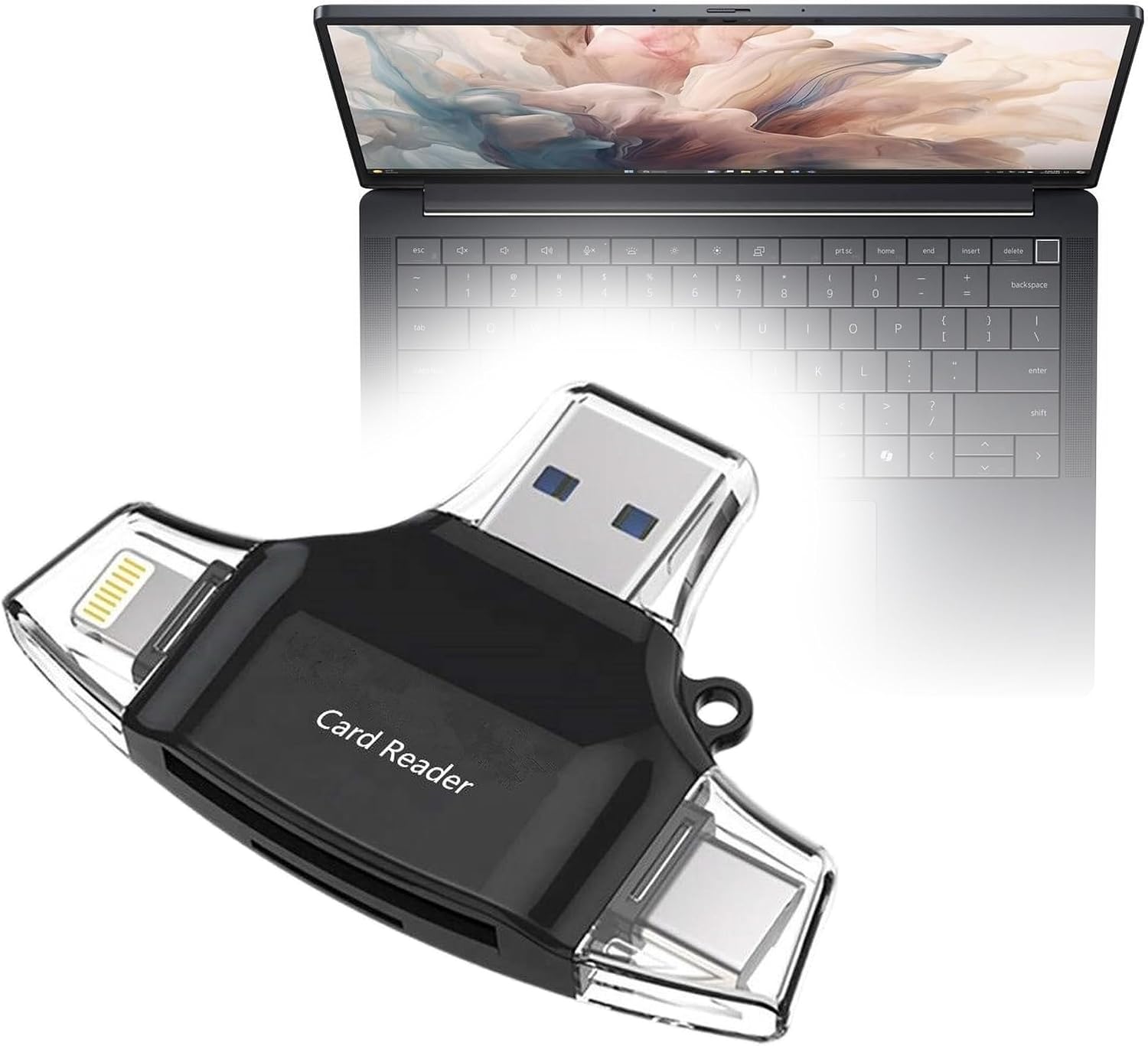 BoxWave Smart Gadget Compatible with Dell Pro 13 Premium - AllReader SD Card Reader, microSD Card Reader SD Compact USB - Jet Black