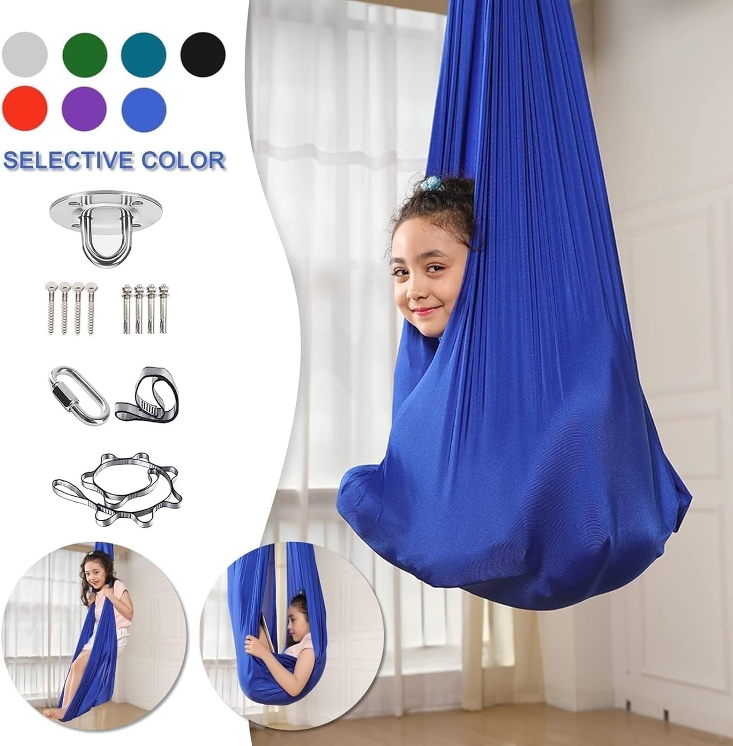 Kids Cloud Swing - Stabile Indoor Outdoor Schaukel für Unterhaltung und Camping, komplettes Zubehör-Kit enthalten, sicher und lustig für Kinder