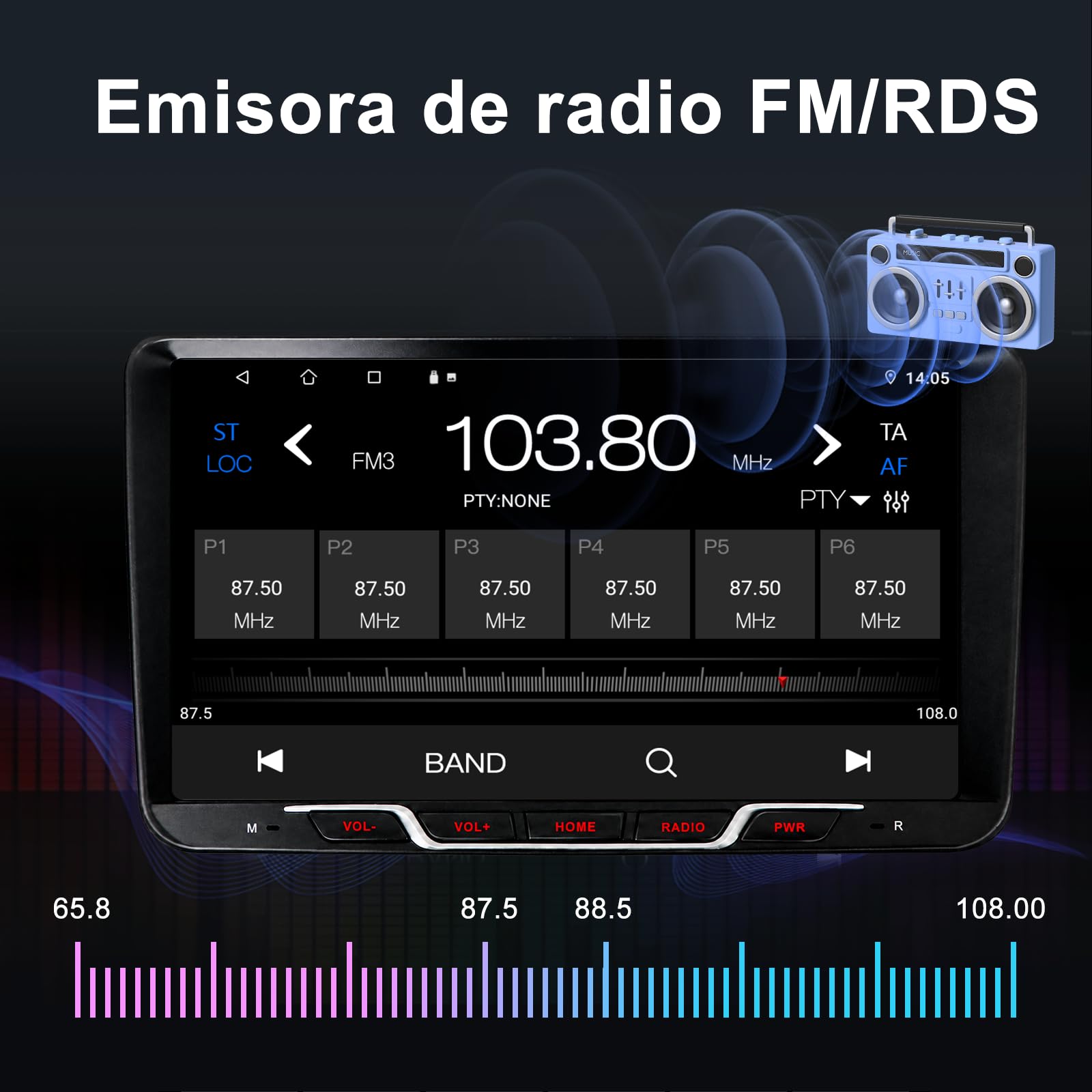 Radio Android 15 VW Multivan T5 T6 2009 – 2019, 9 Pulgadas, 2 DIN, 4+64GB
