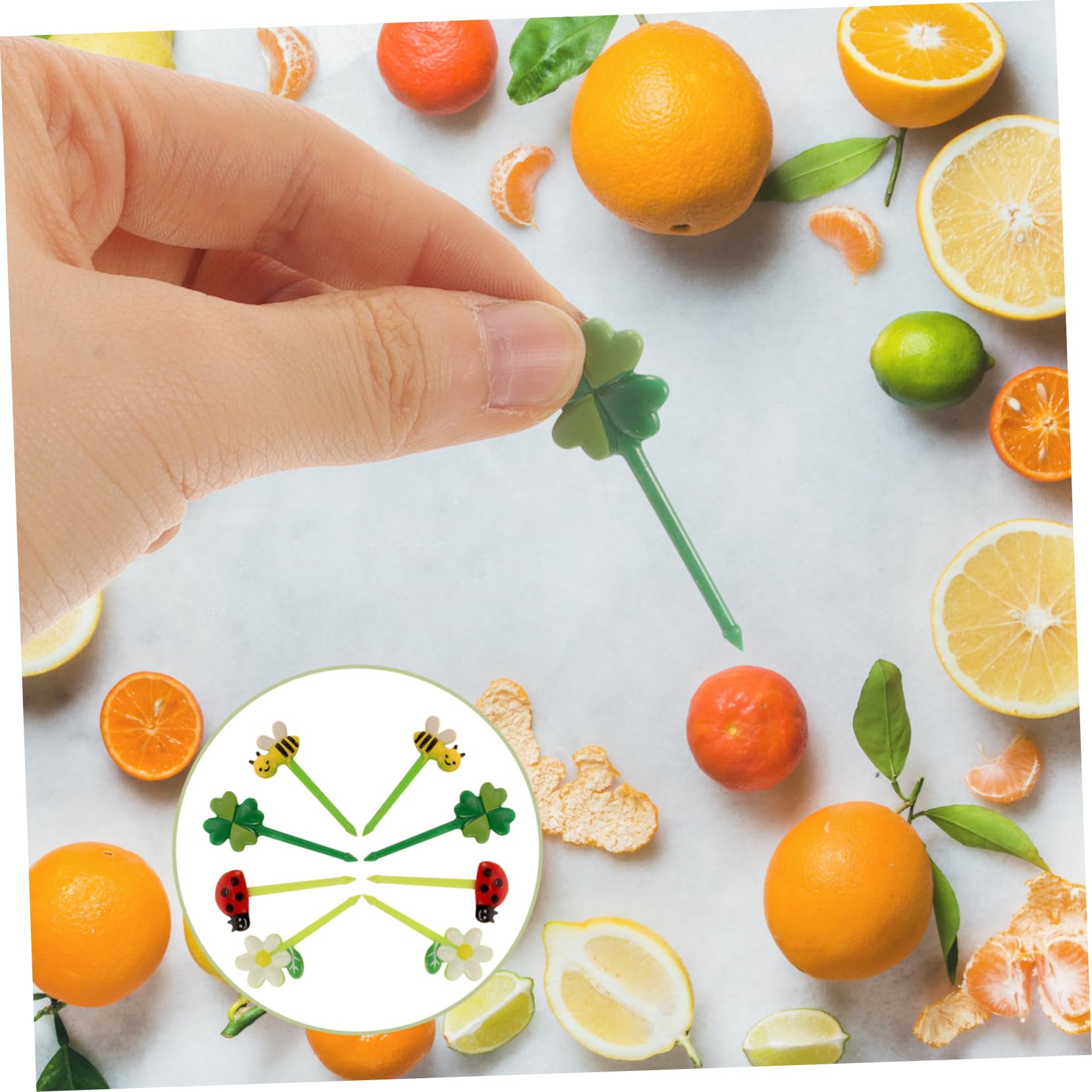 MAGICLULU 20 Paquetes tenedor de frutas accesorios cocinita selecciones de frutas de fiesta decoraciones para pasteles de fiesta selecciones de postre selecciones de bocadillos el plastico