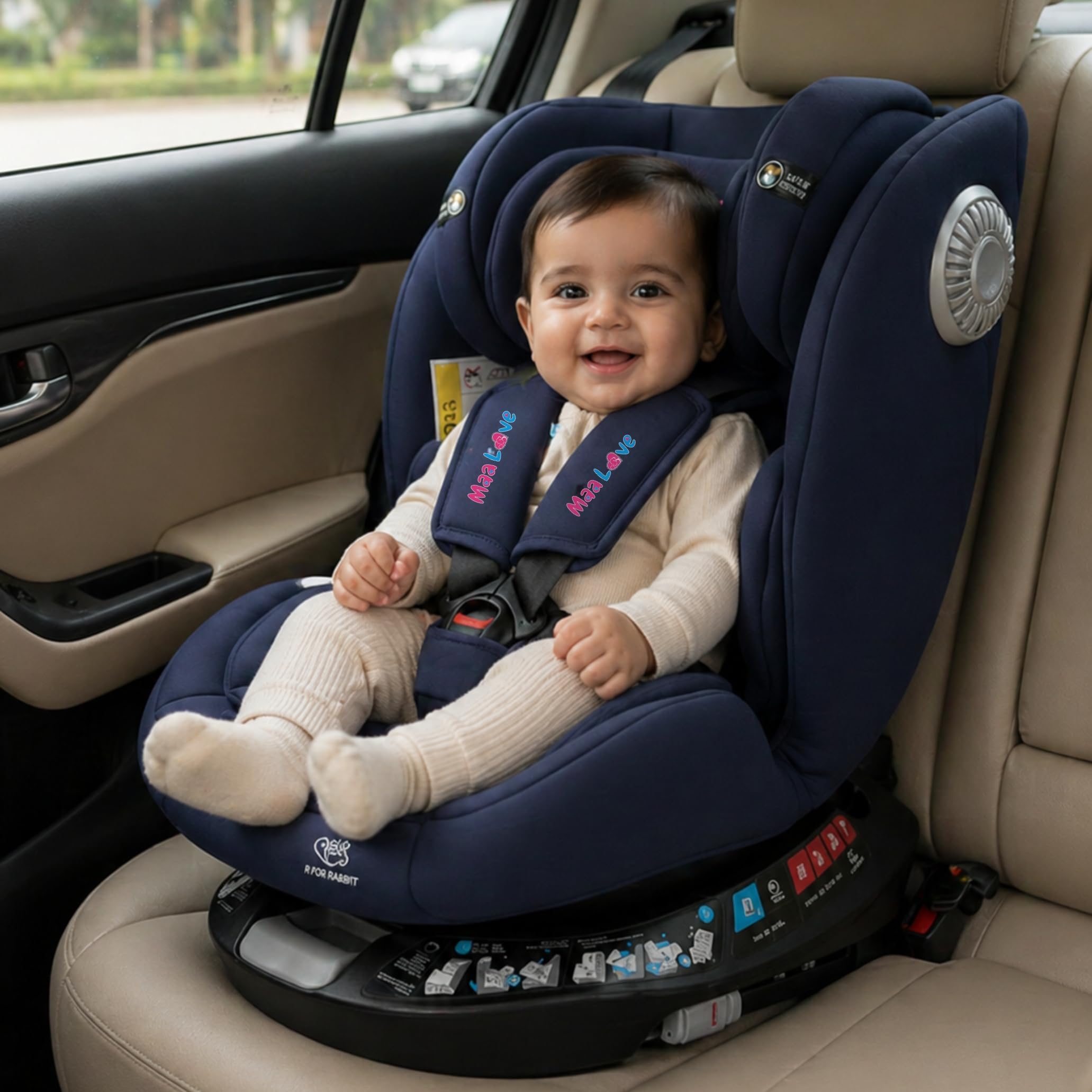 SafeRide 360 Rotation Baby Car Seat | ISOFIX Car Seat for Baby 0 to 5 Years, 07 Years, 0 -12 Years (0-36kg) | Side Impact Protection with Safety Harness | Rear & Forward Facing |ECE R44/04 Certified | 5-Point Safety Harness | Adjustable Recline & Headrest (Blue)-image-17