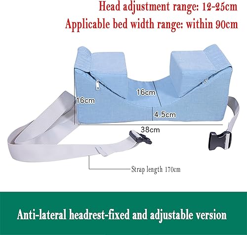 Miniatura 7 de Reposacabezas antilateral, almohada de esponja curvada para camas de cuidado de sillas de ruedas para pacientes discapacitados, ajustable